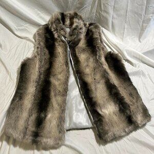 reversible faux fur vest